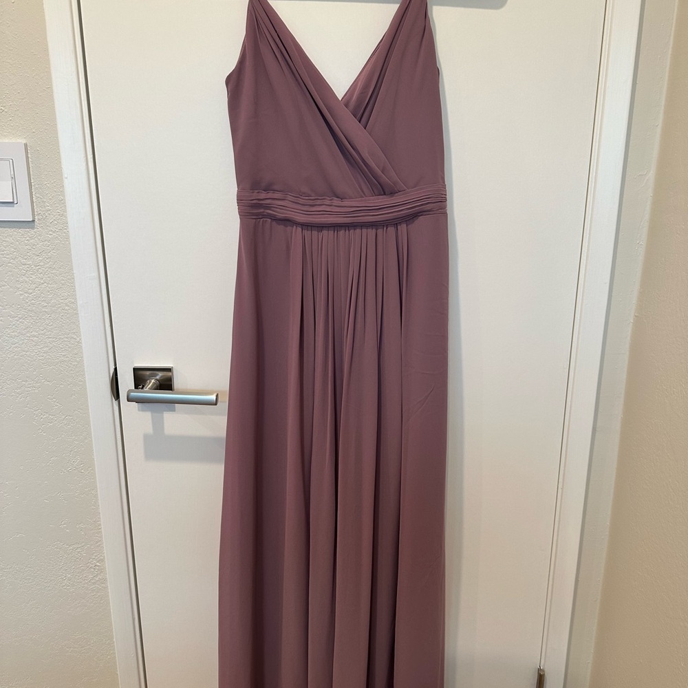 Elegant Mauve Sleeveless Maxi Dress